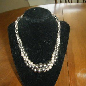 16: Gray Faux Pearl Necklace